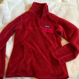 PATAGONIA red fleece crewneck